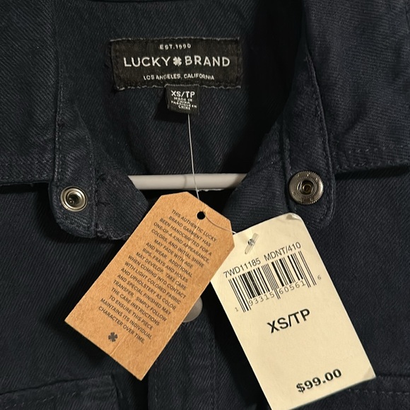 NWT! Lucky Brand Utility Surplus Shirt Dress in Midnight Dark Blue 100% Cotton - Picture 11 of 12